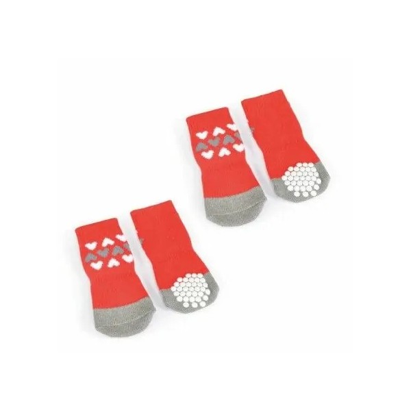 CHAUSSETTES pour chien ANTIGLISSES couleur rouge CAMON-DOGFRENCHTOUCH