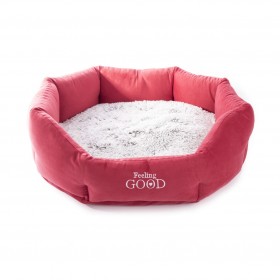 CORBEILLE RONDE pour chien ou chat collection IGLOO rouge MARTIN SELLIER-DOGFRENCHTOUCH