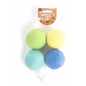 JOUET pour chien LOT DE 4 BALLES RUBB'N'SOFT 6 CM RUBB'N'ROLL