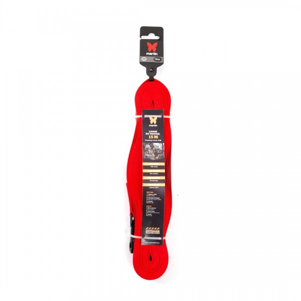 LONGE DE TRAVAIL pour chien avec poignée couleur rouge MARTIN SELLIER-DOGFRENCHTOUCH