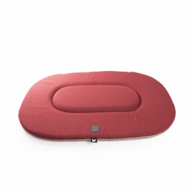 COUSSIN OVALE PLAT pour chien et chat Collection CLASSIC couleur rouge MARTIN SELLIER-DOGFRENCHTOUCH