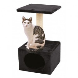 Arbre à chat avec 1 caisson gris, beige ou noir KARLIE