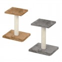Arbre à chat avec 1 poteau en sisal et 1 plateau gris ou beige KARLIE