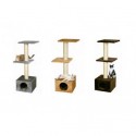 ARBRE A CHAT pour chat 1 caisson et 2 plateaux couleur noir KARLIE-DOGFRENCHTOUCH