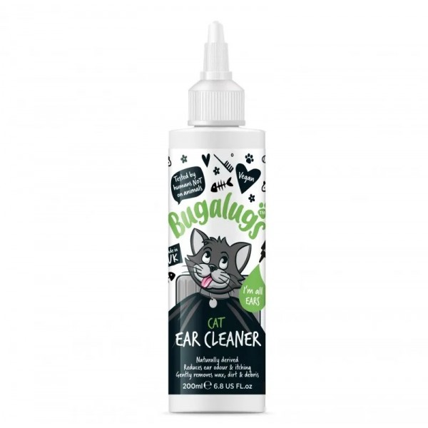 NETTOYANT OREILLES pour chat EAR CLEANER CAT BUGALUGS