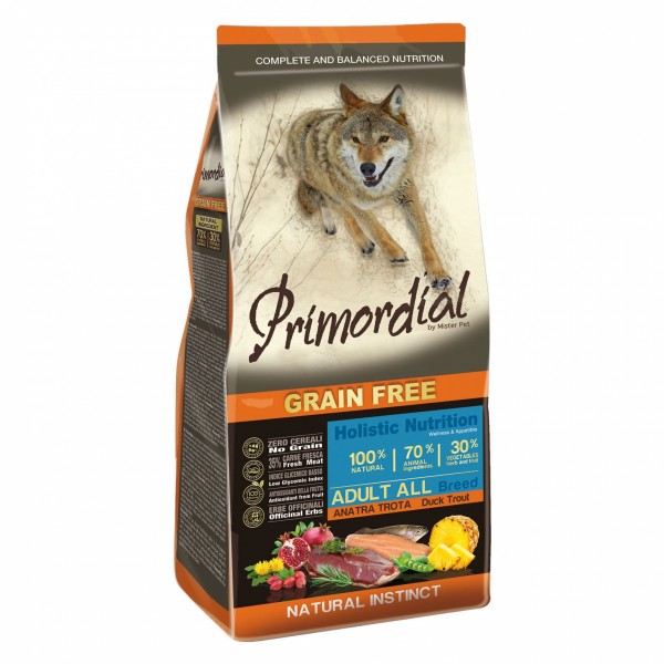 Croquettes pour chien TRUITE & CANARD PRIMORDIAL-DOGFRENCHTOUCH