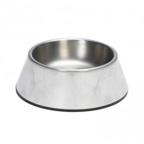 GAMELLE pour chien ou chat motif marbre couleur blanc DESIGNED BY LOTTE