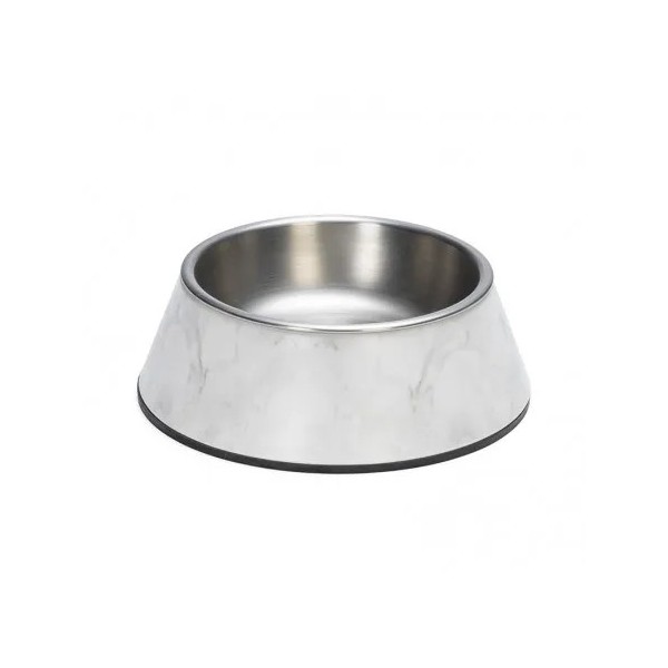 GAMELLE pour chien ou chat motif marbre couleur blanc DESIGNED BY LOTTE