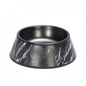 GAMELLE pour chien ou chat motif marbre couleur noir DESIGNED BY LOTTE