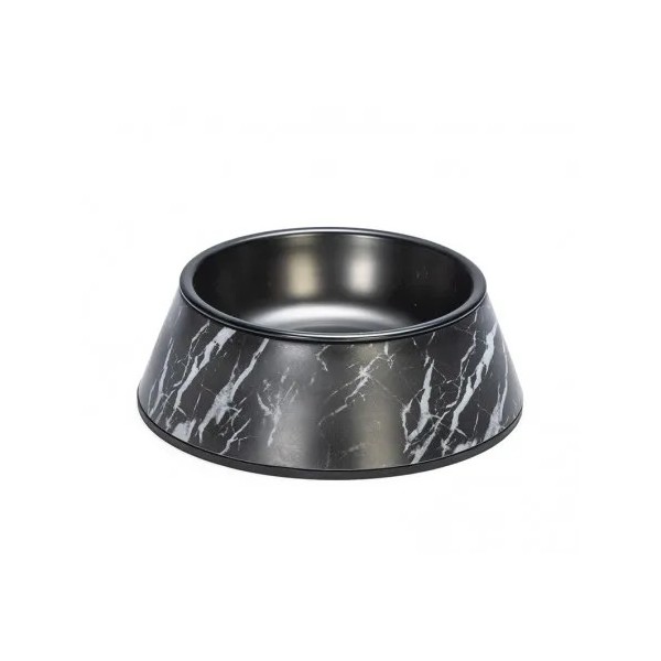 GAMELLE pour chien ou chat motif marbre couleur noir DESIGNED BY LOTTE