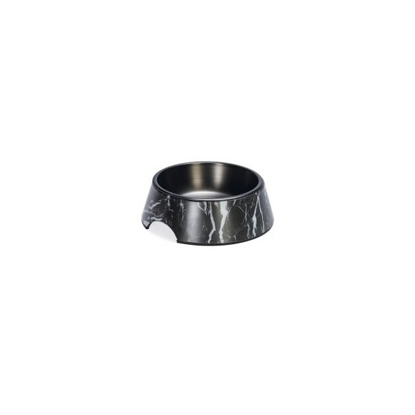 GAMELLE pour chien ou chat motif marbre couleur noir DESIGNED BY LOTTE