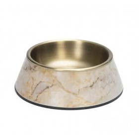 GAMELLE pour chien ou chat motif marbre couleur beige DESIGNED BY LOTTE