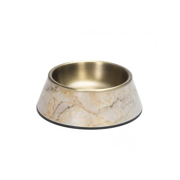 GAMELLE pour chien ou chat motif marbre couleur beige DESIGNED BY LOTTE