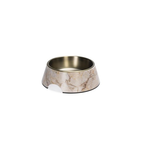 GAMELLE pour chien ou chat motif marbre couleur beige DESIGNED BY LOTTE