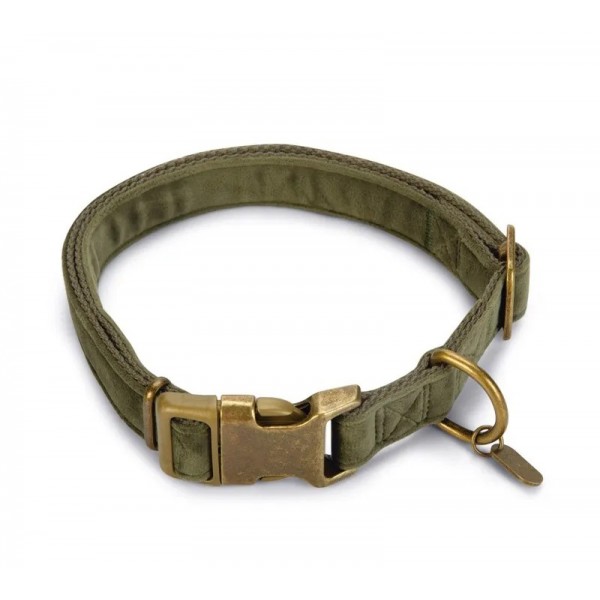 COLLIER VELOURS pour chien couleur vert VELURA DESIGNED BY LOTTE