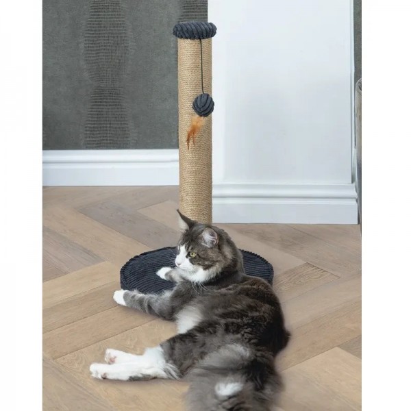 GRIFFOIR pour chat base velours cotelé couleur noir RIBBED DESIGNED BY LOTTE