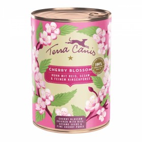 LOT DE 6 Patée pour chien AU POULET FLEURS DE CERISIER 400g TERRA CANIS