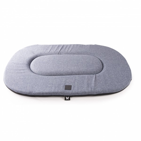 COUSSIN OVALE PLAT pour chien et chat Collection CLASSIC couleur gris MARTIN SELLIER