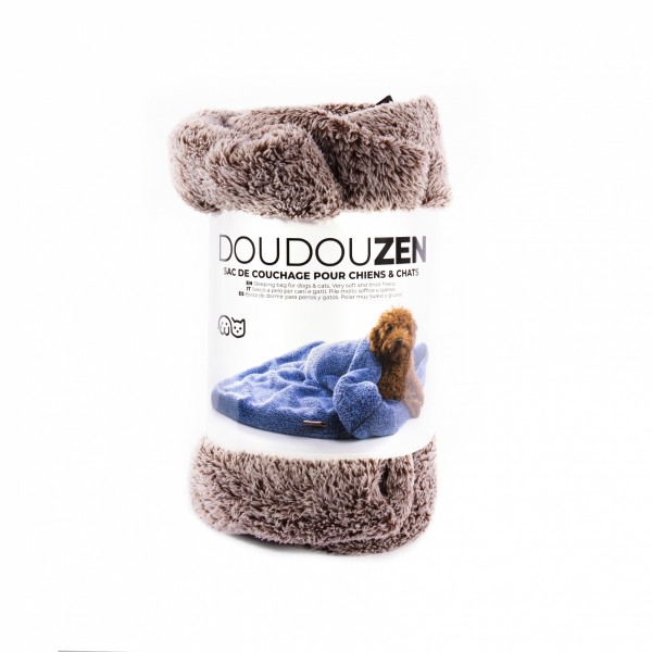 SAC DE COUCHAGE POLAIRE pour chien et chat marron Collection DOUDOUZEN MARTIN SELLIER