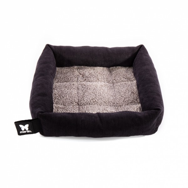 CORBEILLE DAMIER pour chien et chat marron Collection DOUDOUZEN MARTIN SELLIER