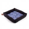CORBEILLE DAMIER pour chien et chat bleu noir Collection DOUDOUZEN MARTIN SELLIER