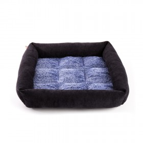 CORBEILLE DAMIER pour chien et chat Collection DOUDOUZEN  bleu noir MARTIN SELLIER-DOGFRENCHTOUCH