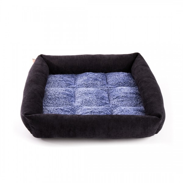 CORBEILLE DAMIER pour chien et chat bleu noir Collection DOUDOUZEN MARTIN SELLIER