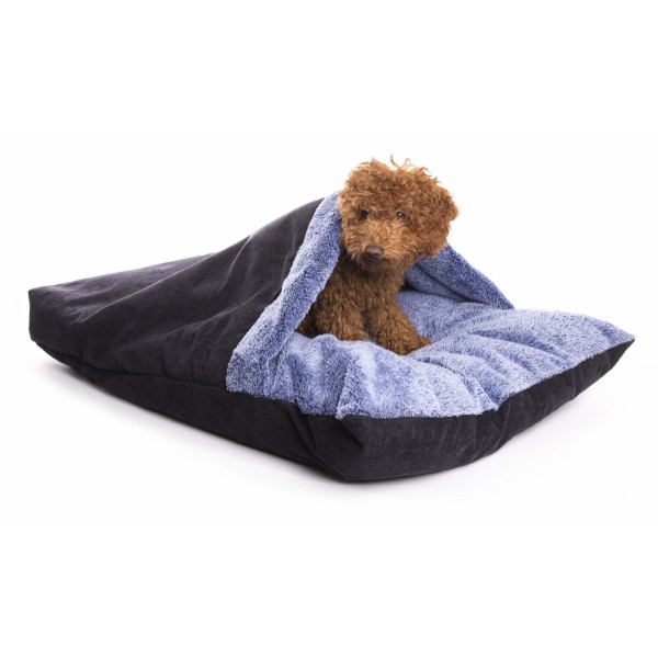 COUSSIN COUVERTURE pour chien et chat bleu noir Collection DOUDOUZEN MARTIN SELLIER