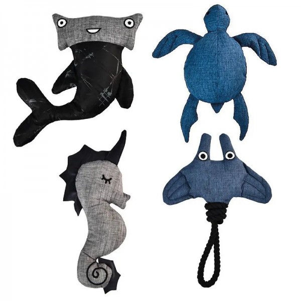 JOUET pour chien PELUCHE TORTUE sonore ECO TOY OHANA