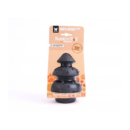 JOUET pour chien RUBB'N'BLACK CIRCUS noir très résistant 10cm RUBB'N'ROLL-DOGFRENCHTOUCH