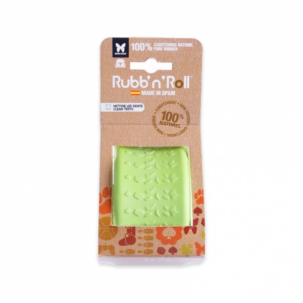 JOUET pour chien RUBB'N'DENTAL PNEU PICOTS spécial dents 10,5 cm RUBB'N'ROLL