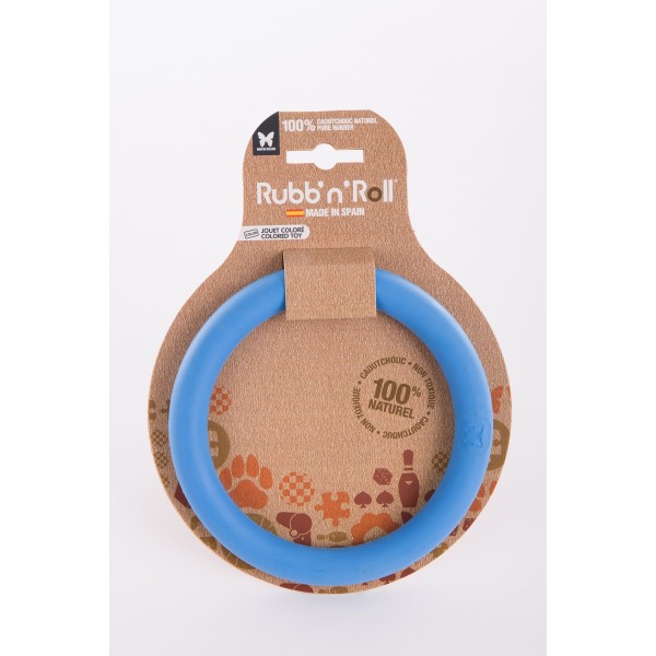 copy of LOT de 12 balles Rubb'N'Roll 6 cm bleu blanc rouge pour chien