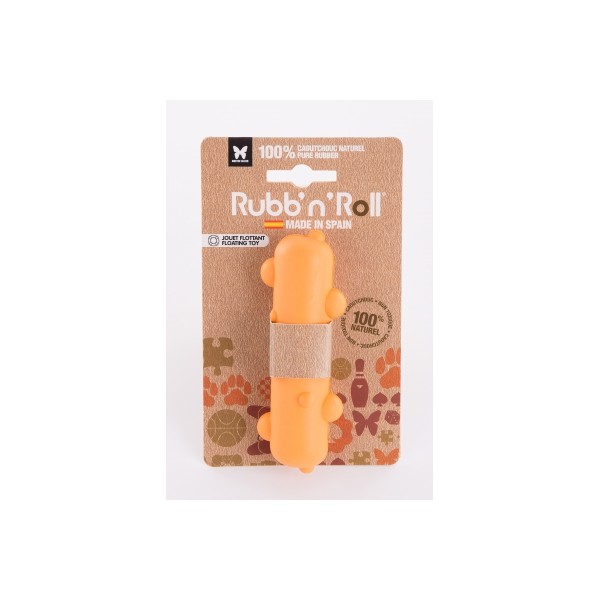 JOUET pour chien STEM flottant orange 12cm RUBB'N'ROLL-DOGFRENCHTOUCH