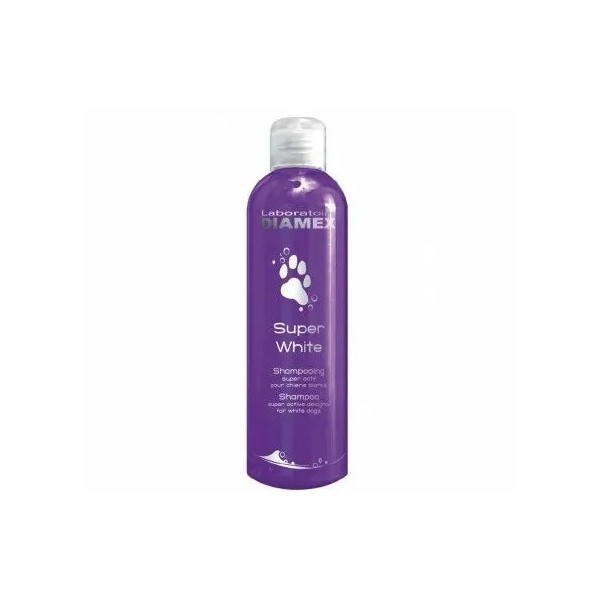 SHAMPOOING pour chien poils blancs SUPER WHITE DIAMEX