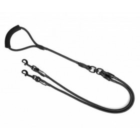 LAISSE POUR 2 CHIENS en nylon rond double CAMON
