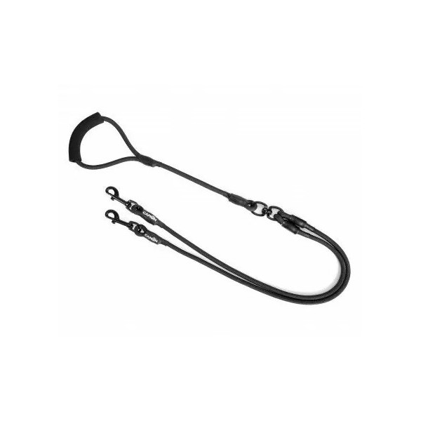 LAISSE POUR 2 CHIENS en nylon rond double CAMON