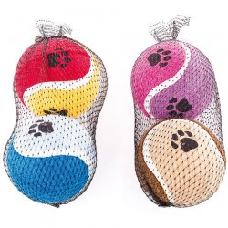 JOUETS pour chien LOT DE 4 Balles de Tennis diam 6,5 cm MARTIN SELLIER-DOGFRENCHTOUCH