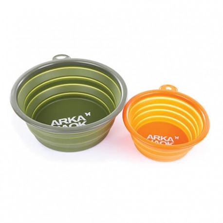 Gamelle de voyage verte pour chien ou chat ARKA HAOK
