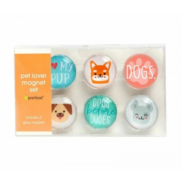 LOT DE 6 MAGNETS chien PEARHEAD
