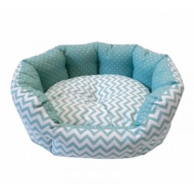 CORBEILLE OVALE pour chien ZIG ZAG couleur jade DISTRIDOG