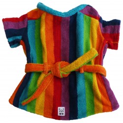 Peignoir pour chien couleur arc en ciel DOGFRENCHTOUCH