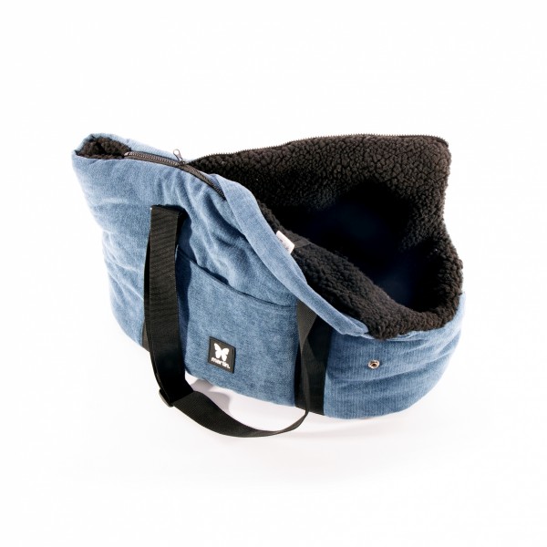 SAC DE TRANSPORT pour chien Collection ELEGANTE COUCHETTE couleur bleu MARTIN SELLIER