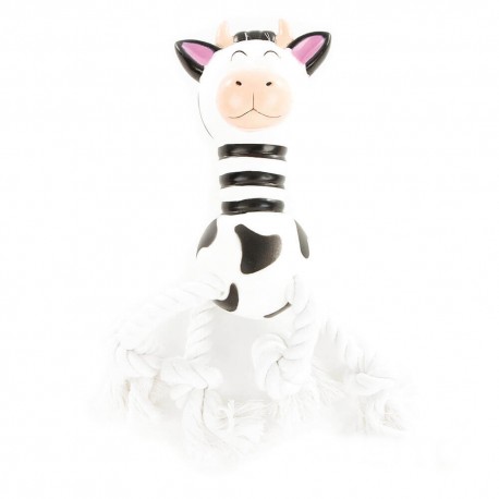 JOUET pour chien SUPER VACHE avec CORDE MARTIN SELLIER-DOGFRENCHTOUCH