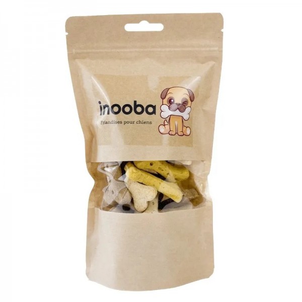 FRIANDISES pour chien SACHET biscuits os mix 150 g INOOBA
