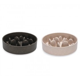 GAMELLE ANTI GLOUTON pour chien ou chat motif BAMBOU couleur gris foncé DESIGNED BY LOTTE