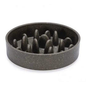 GAMELLE ANTI GLOUTON pour chien motif BAMBOU couleur gris foncé DESIGNED BY LOTTE-DOGFRENCHTOUCH