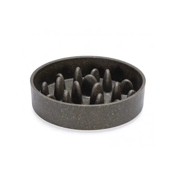 GAMELLE ANTI GLOUTON pour chien ou chat motif BAMBOU couleur gris foncé DESIGNED BY LOTTE
