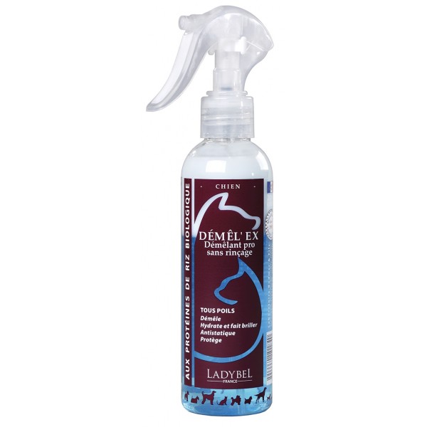 SPRAY DEMELANT pour chien sans rinçage DEMEL'EX LADYBEL