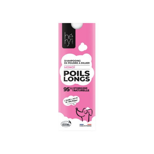 SHAMPOOING POUDRE A DILUER pour chien POILS LONGS HERY