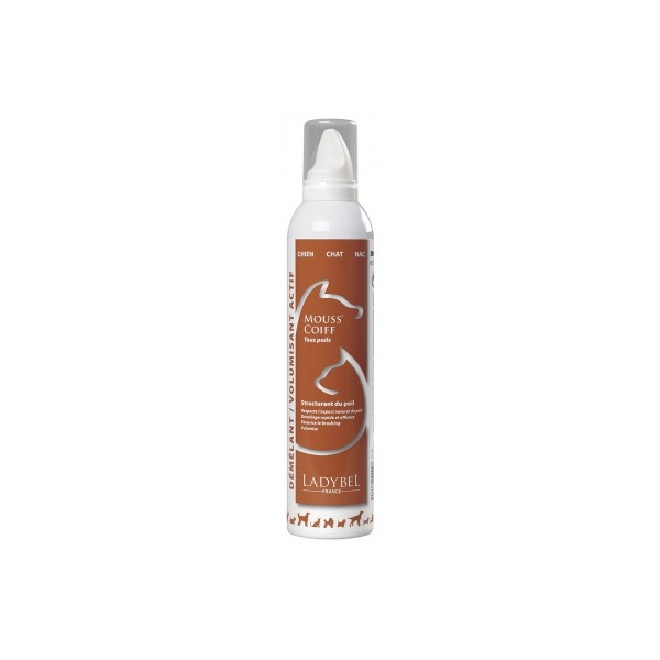 MOUSSE COIFFANTE pour chien MOUSS'COIFF LADYBEL